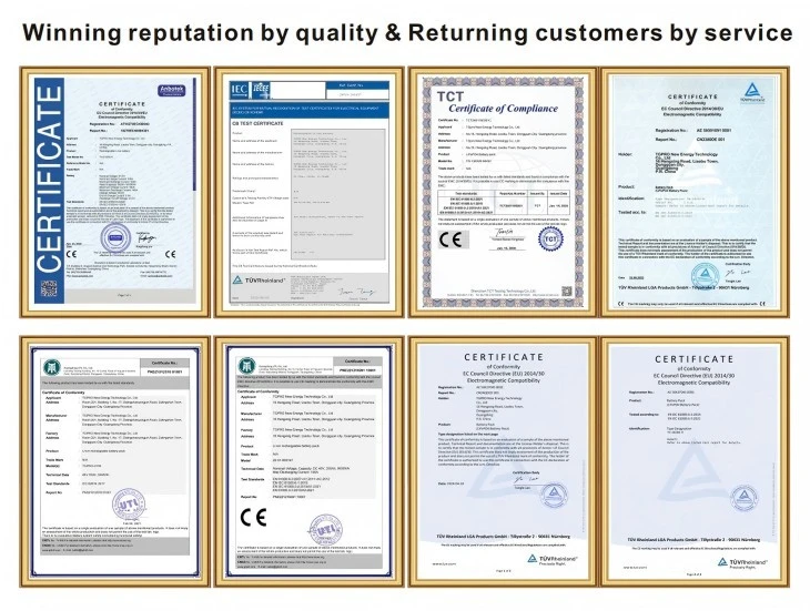 Low voltage mobile energy storage battery certificate