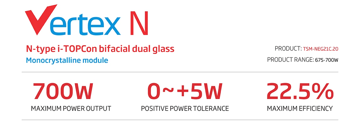 Vertex N-NEG21C.20-675W-700W key parameter Vertex N-NEG21C.20-675W-700W key parameter
